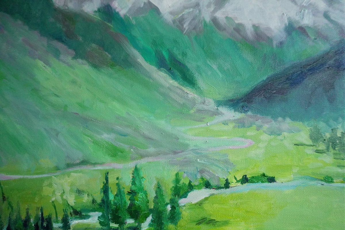 Valley Stream Original Oil Painting 50x60cm