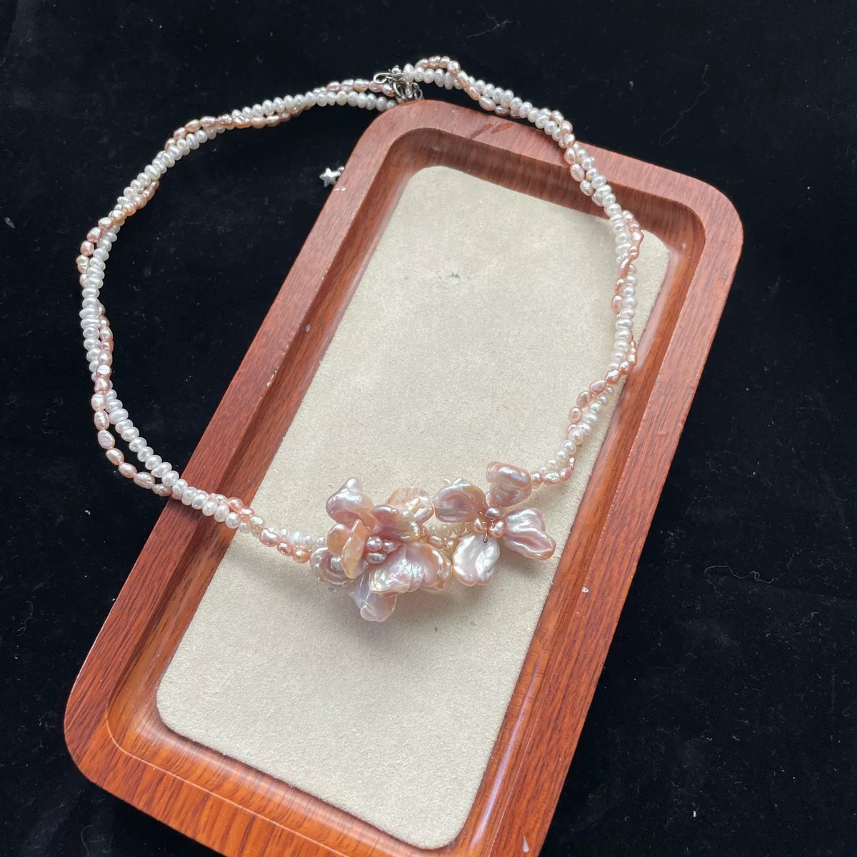 Pale Pink Baroque Pearl Choker
