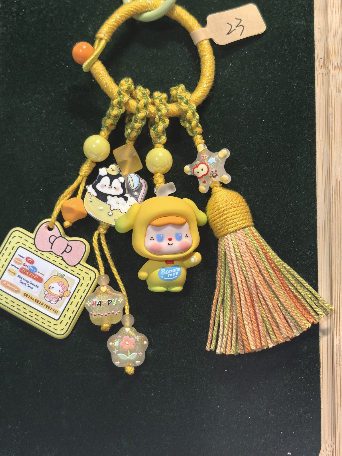 Banana Costume Character Phone Strap Keychain