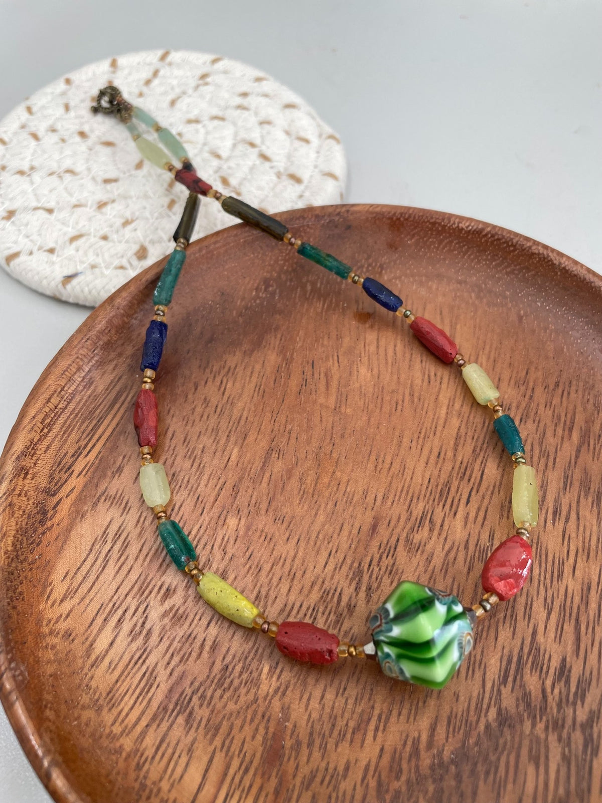 Ancient Roman Glass Millefiori Necklace