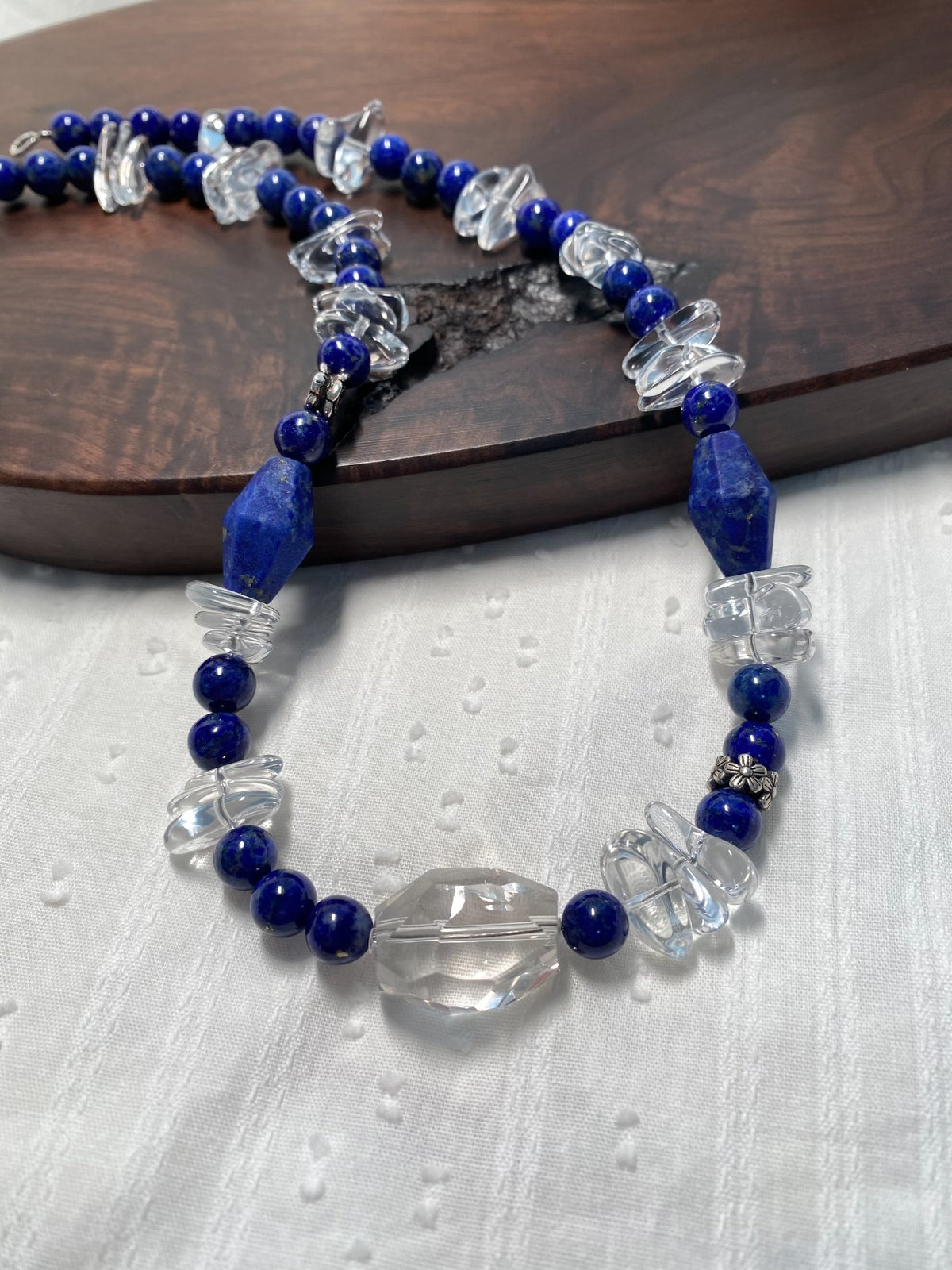 Lapis Lazuli Quartz Beaded Necklace