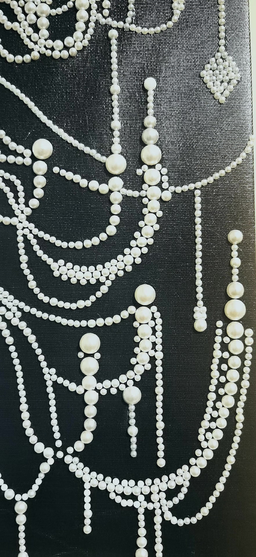 Handcrafted Pearl Chandelier Wall Art Baroque