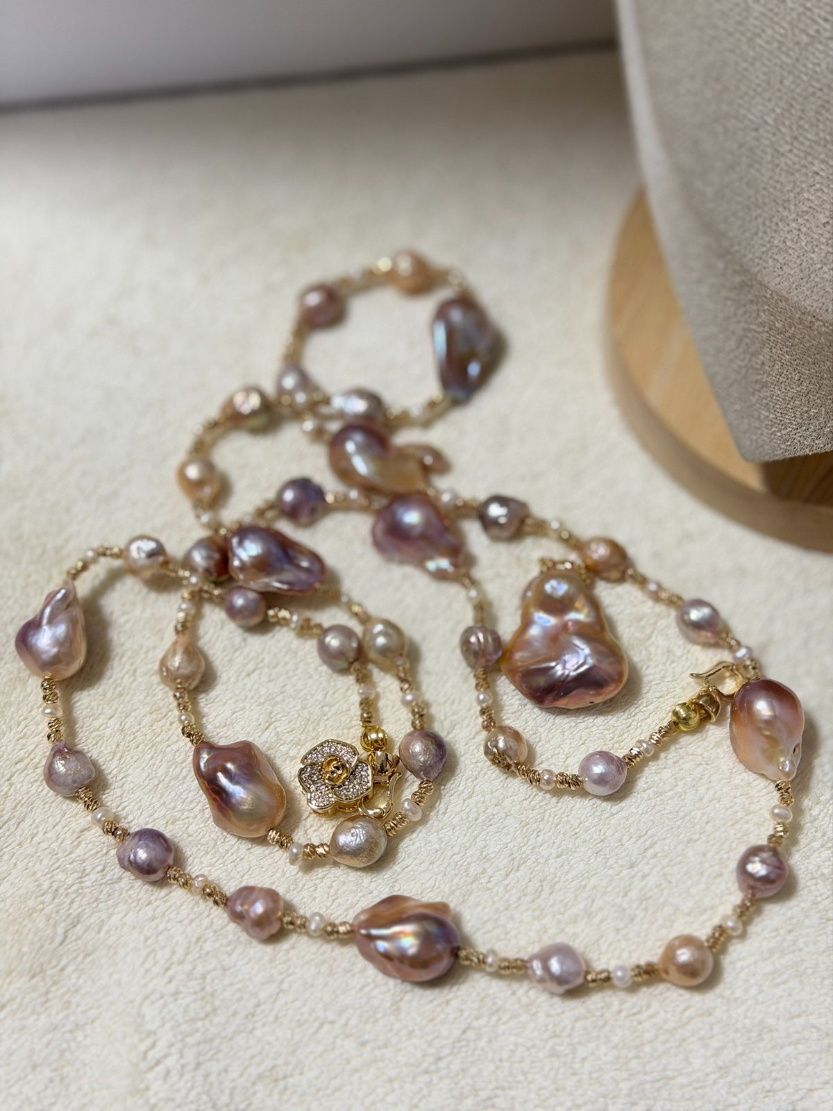 Multicolor Baroque Pearl Long Necklace