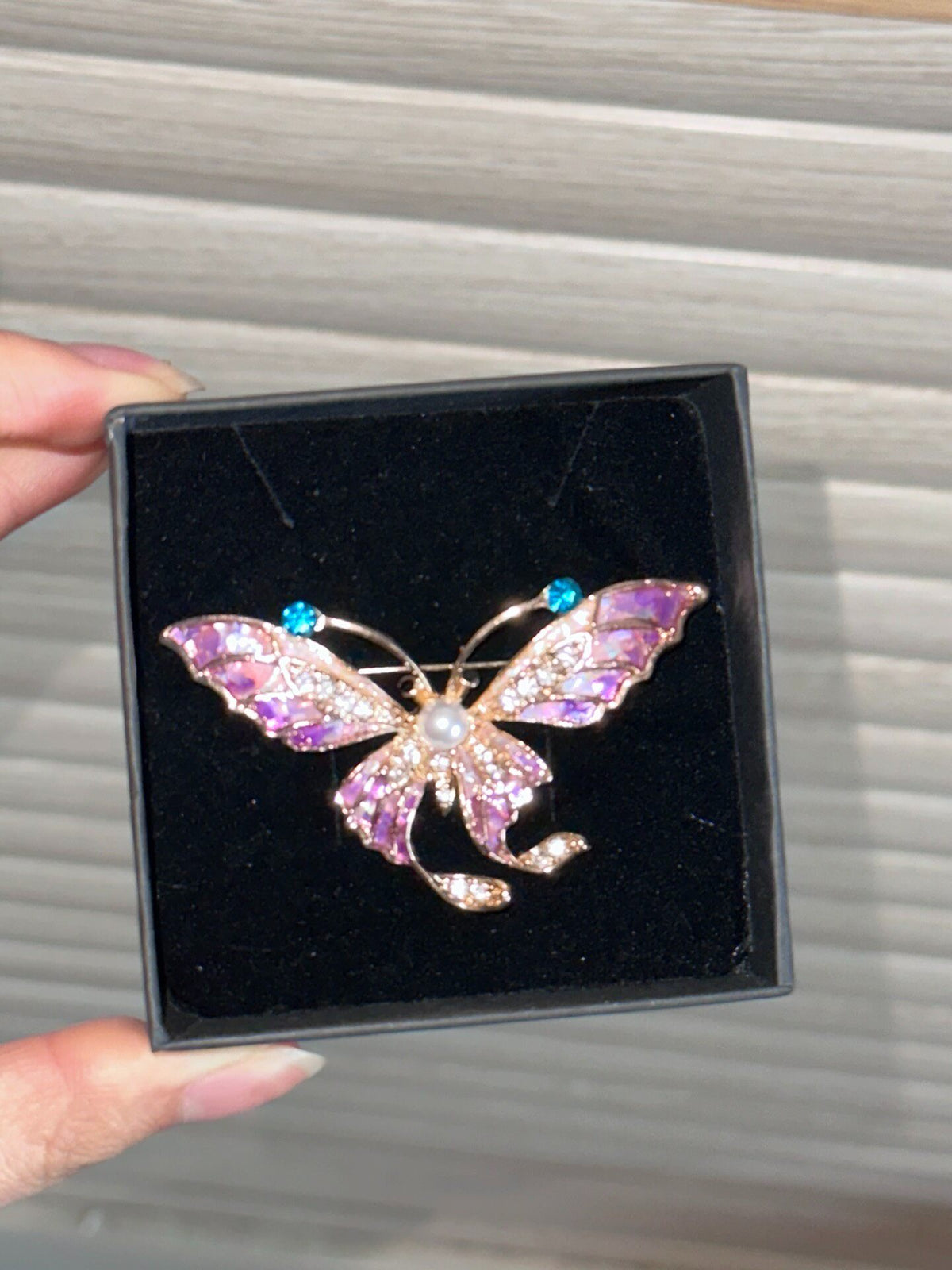 Mother-of-Pearl Butterfly Brooch