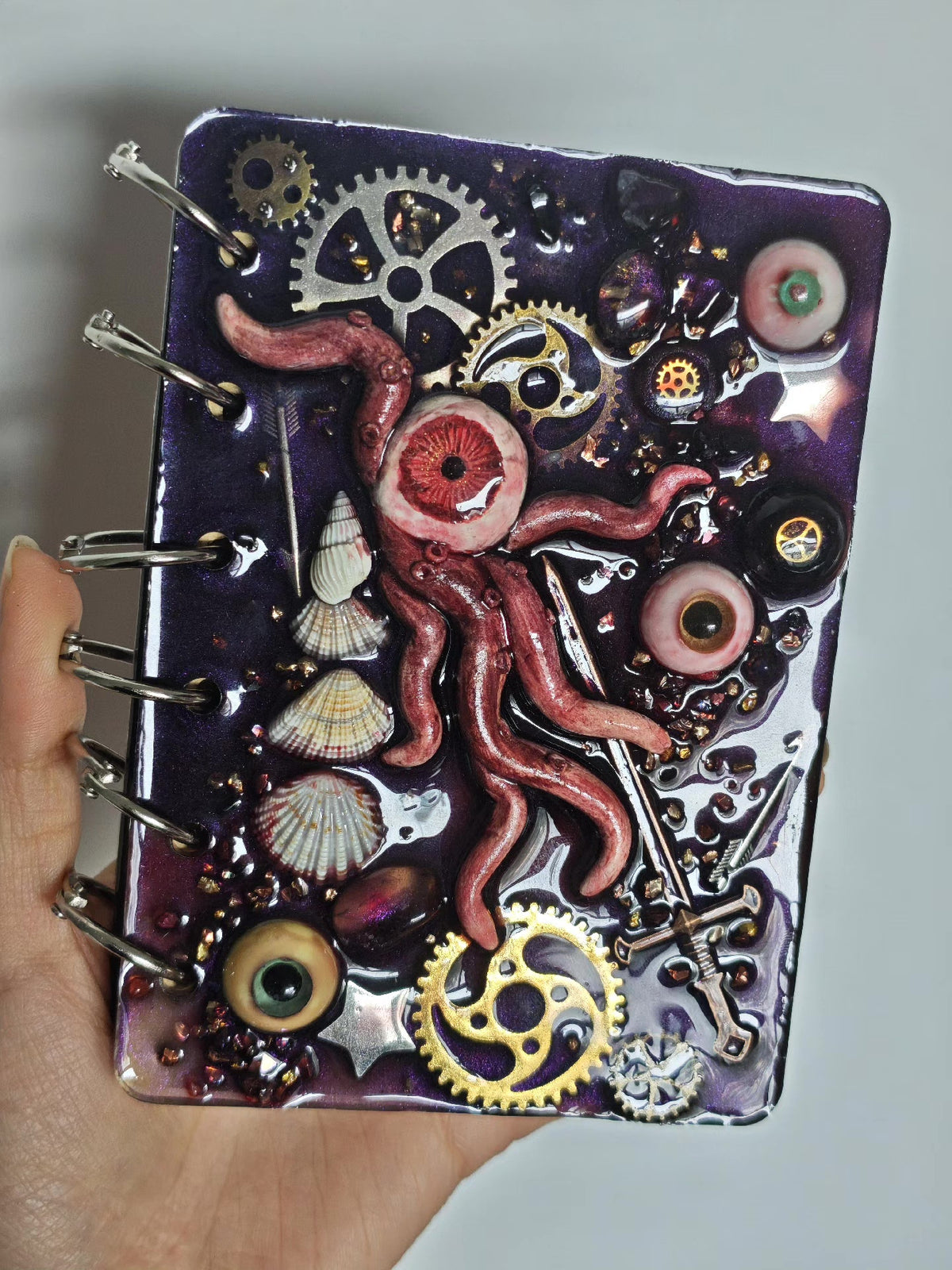 Handcrafted Resin Journal Octopus Eye Cover