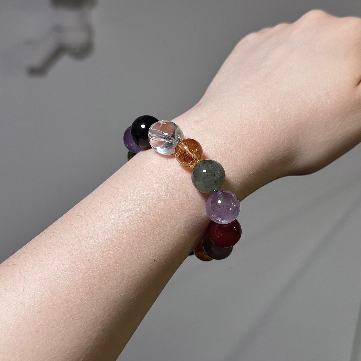 Amethyst Multi Gemstone Beaded Bracelet