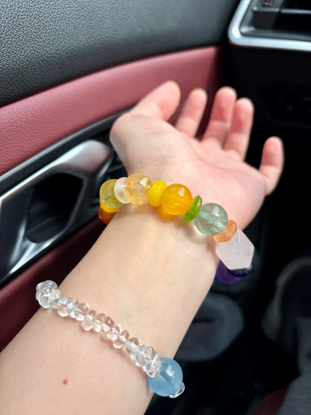 Bracelet en Cristal Multi-Pierres Arc-en-Ciel