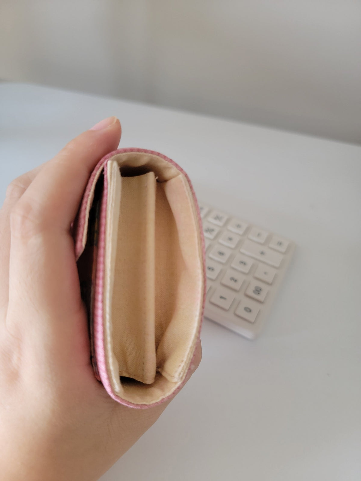 Handmade Pink Fabric Envelope Wallet