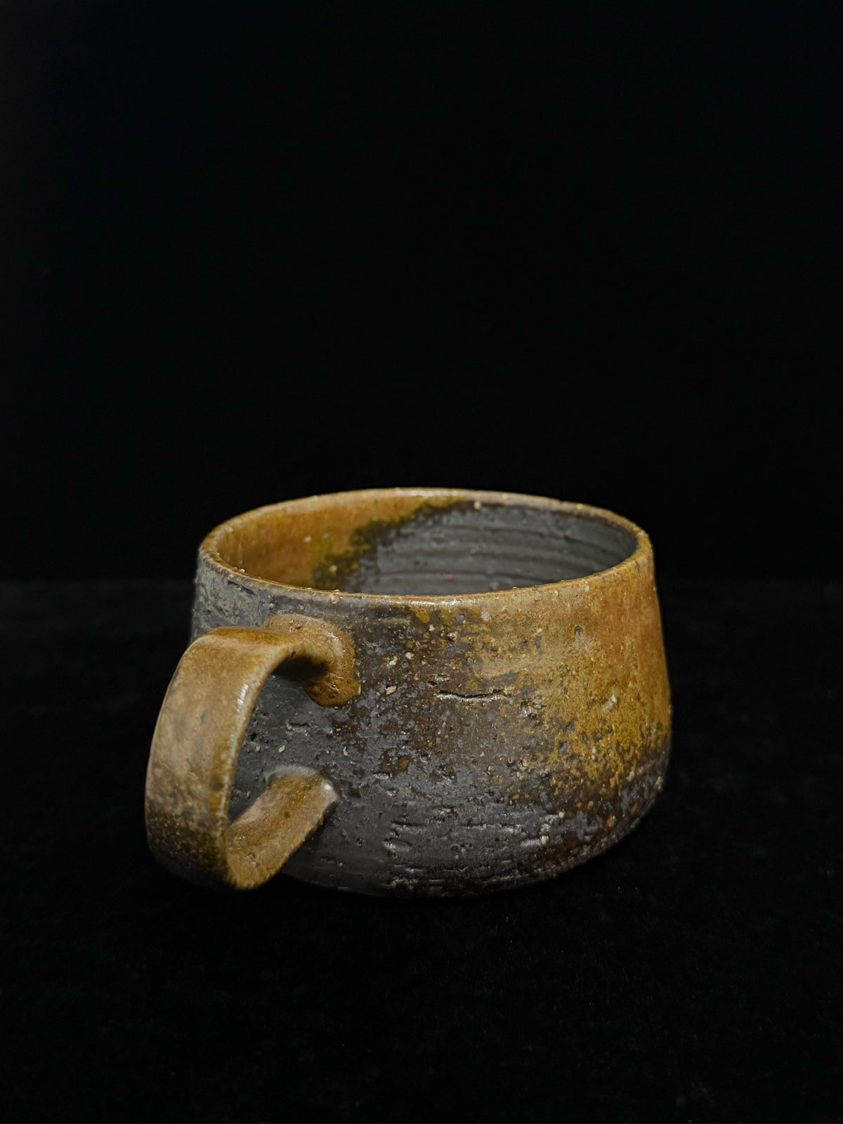 Wood-Fired Coffee Cup Amber Ash Glaze