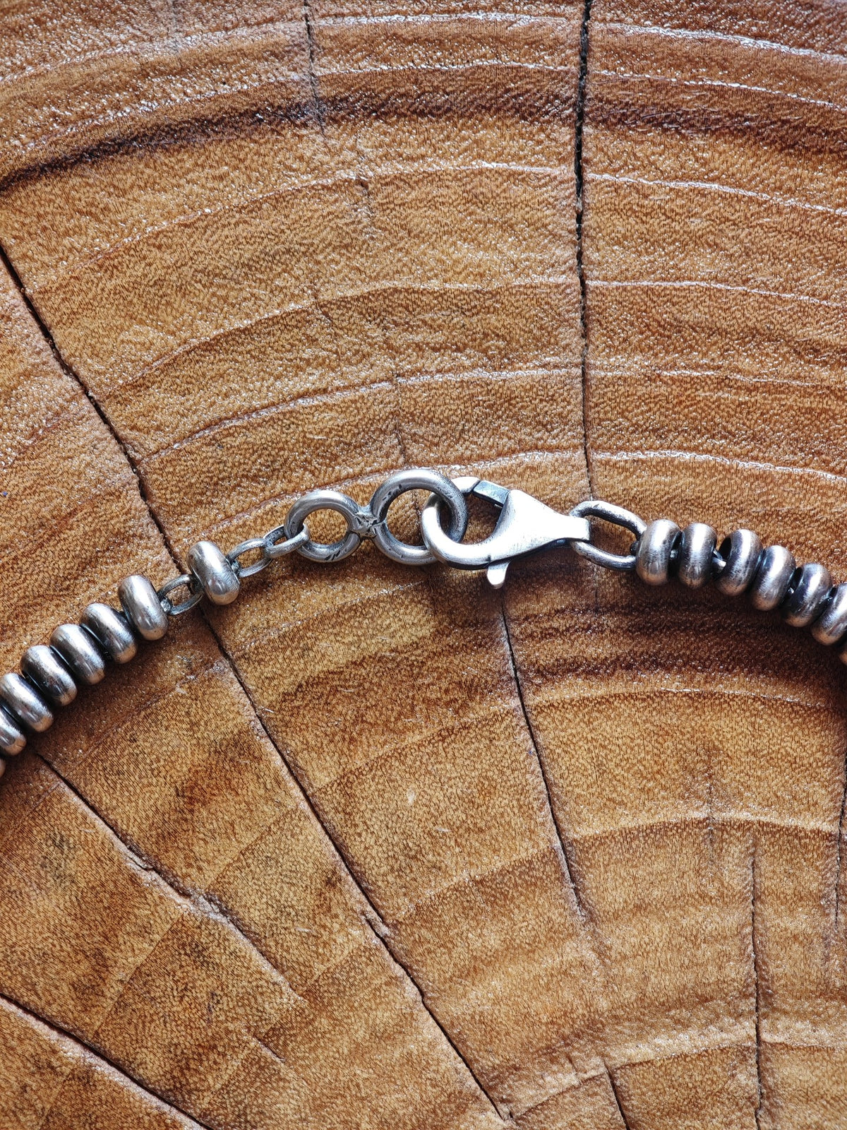 Collar de cuentas de plata de ley 925