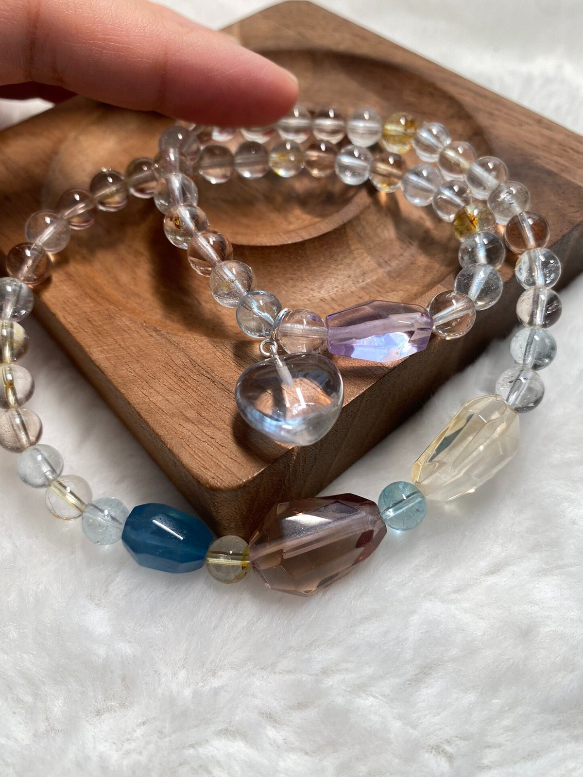 Natural Crystal Double Loop Bracelet Citrine
