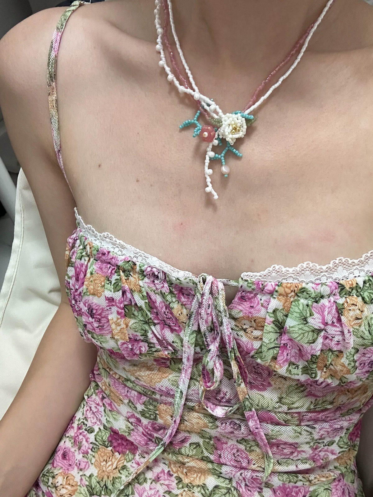 Handmade Vintage Beaded Necklace Set