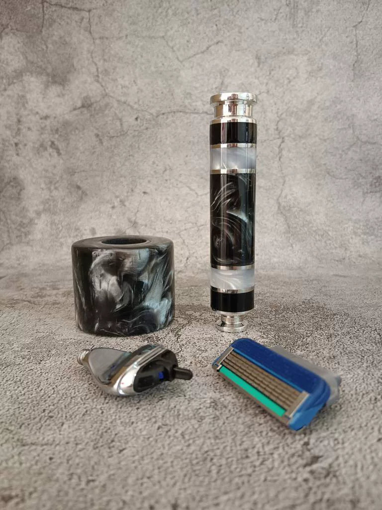 Aluminum Resin Handle Five Blade Razor Set