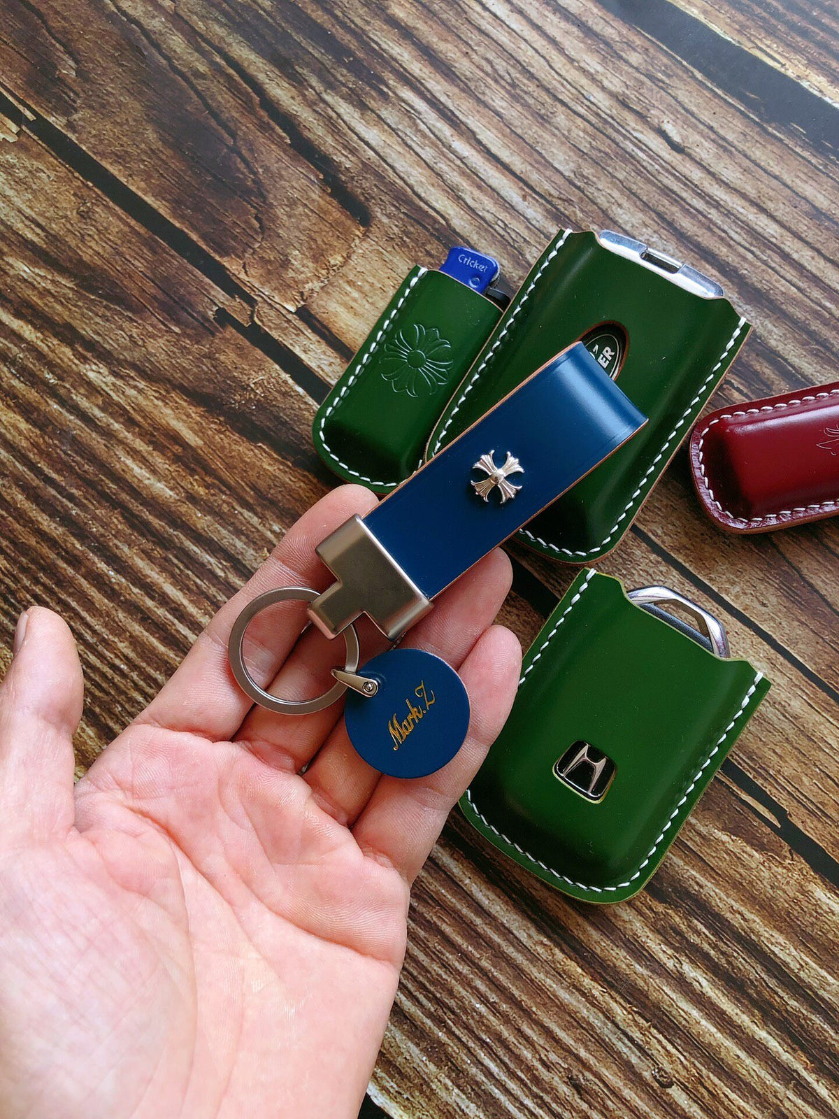 Japanese Shinki Shell Cordovan Key Fob