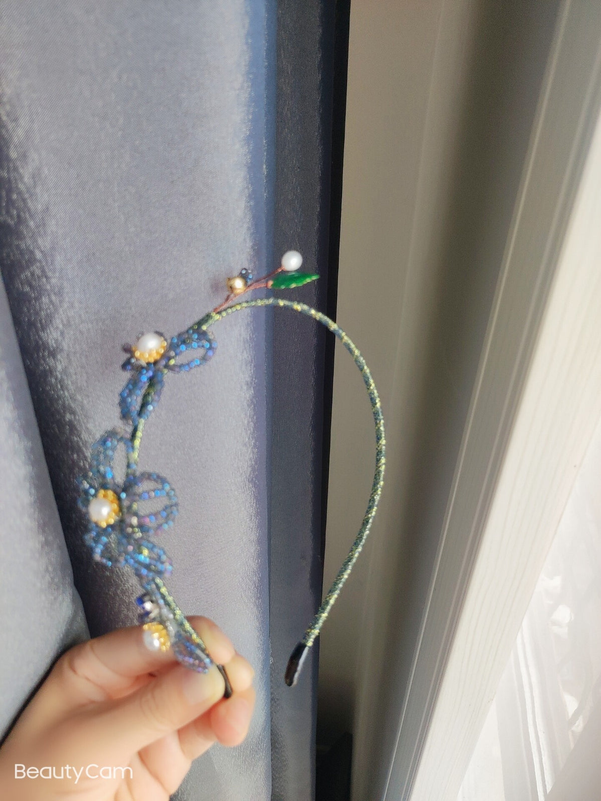 Crystal Beaded Floral Headband