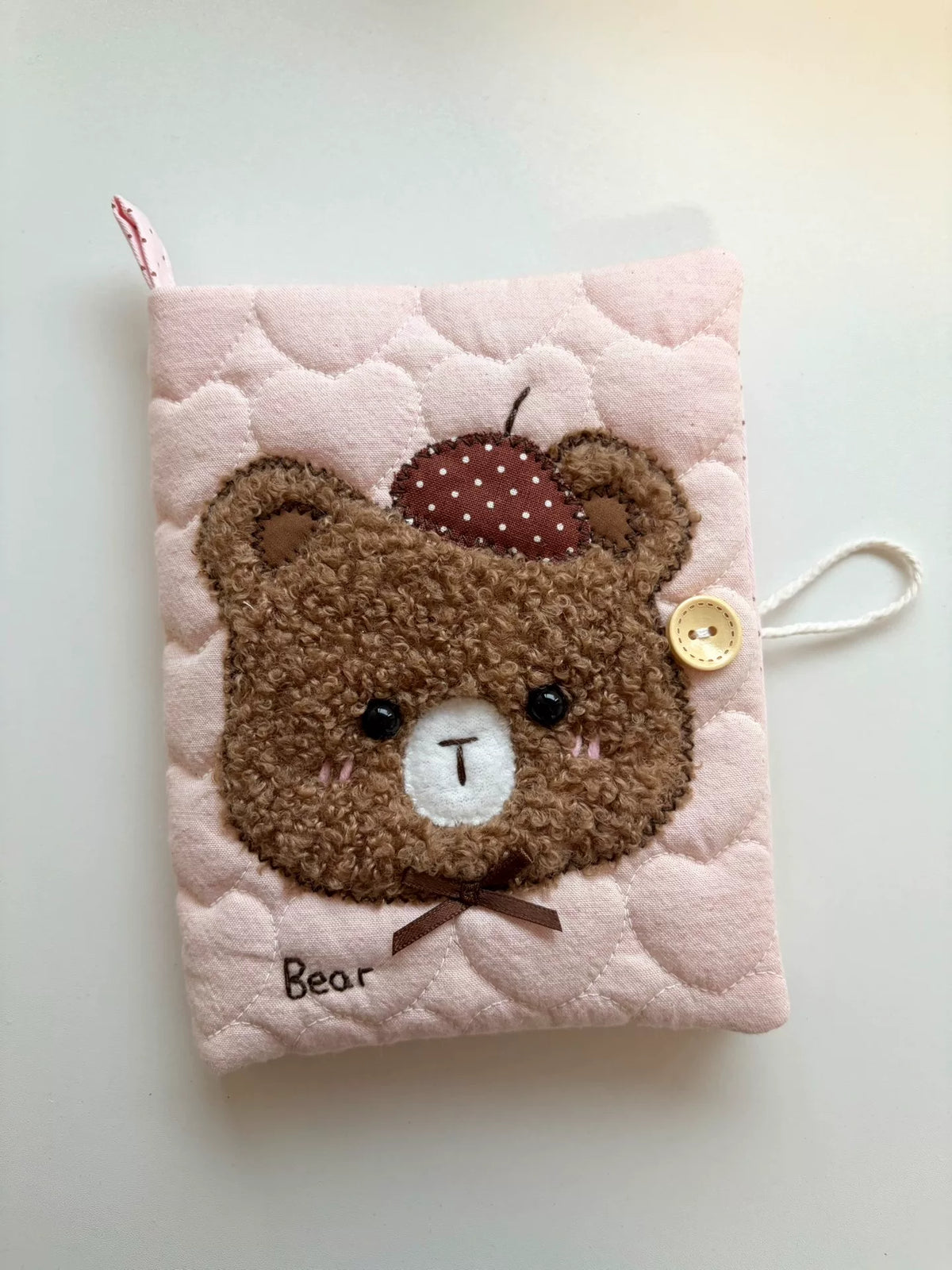 Gesteppte A6 Teddybären-Buchhülle