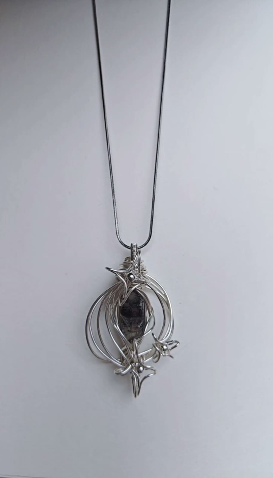 Handcrafted Wire Wrapped Raw Crystal Necklace