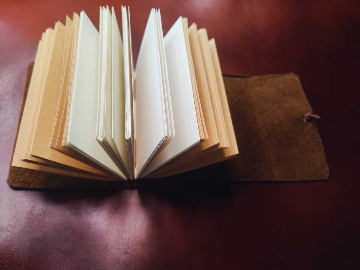 Cowhide Leather Journal Hand Stitched