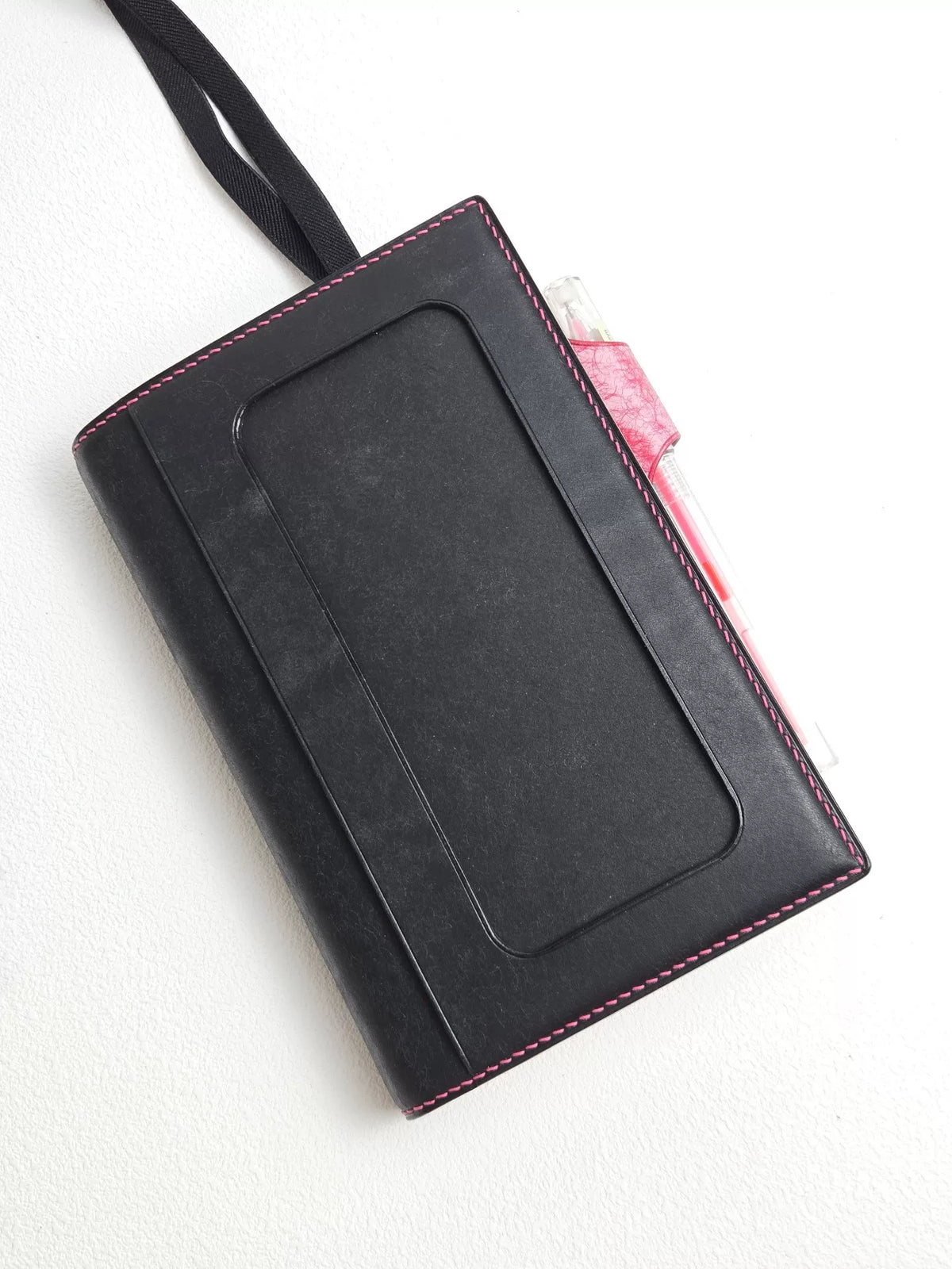 Leren Traveler's Notebook Map in Black Rose Leer