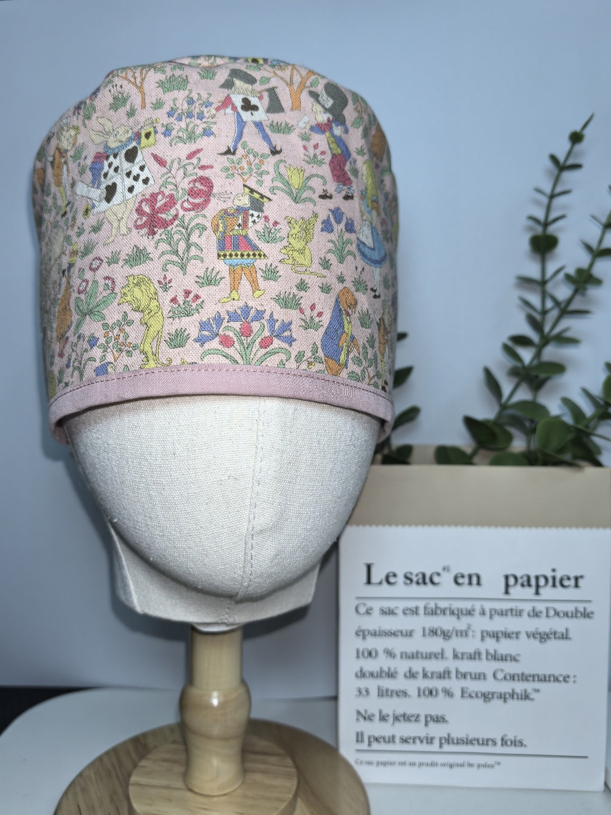 Alice in Wonderland Cotton Linen Surgical Cap