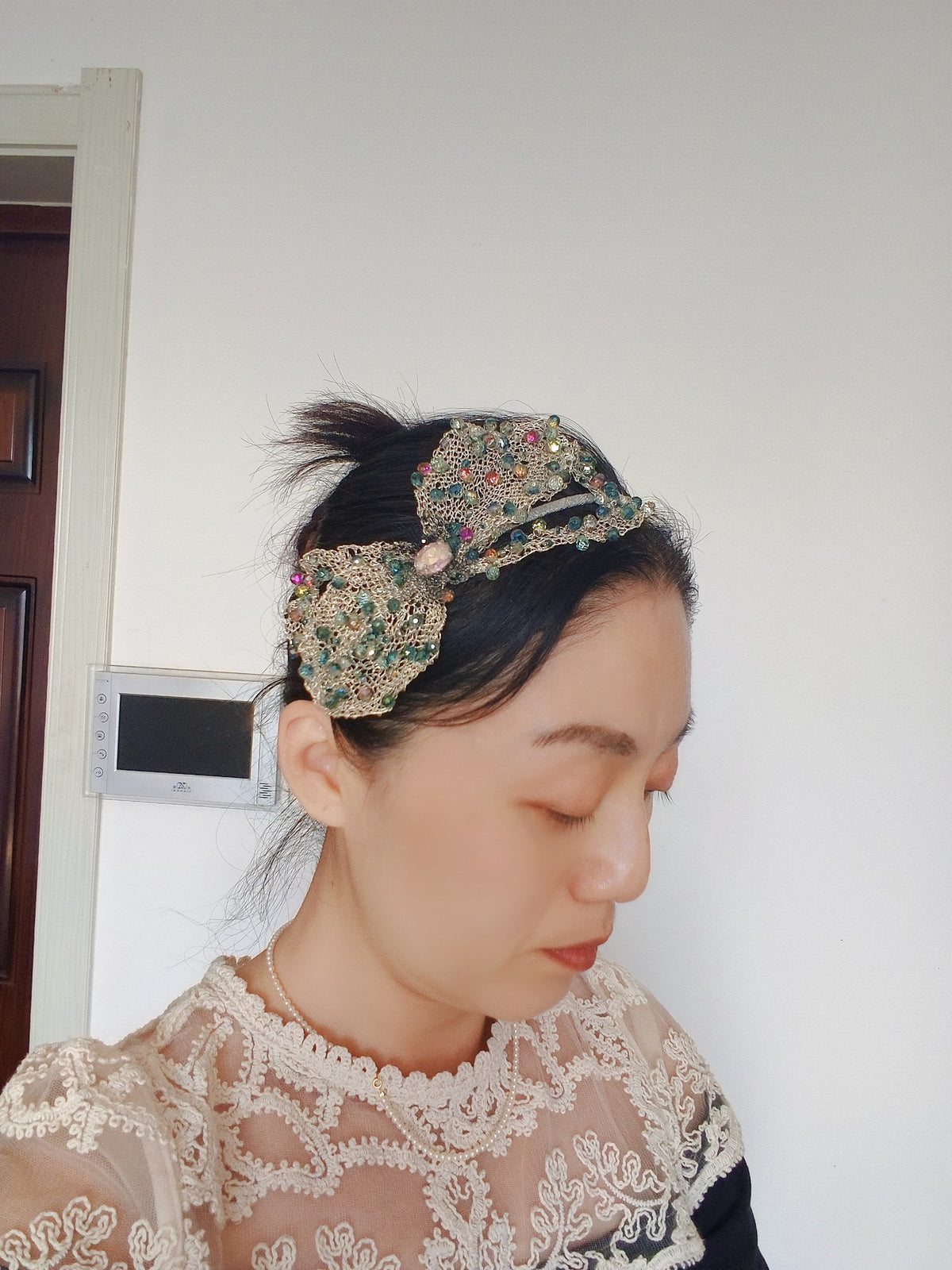 Oversized Crystal Butterfly Headband