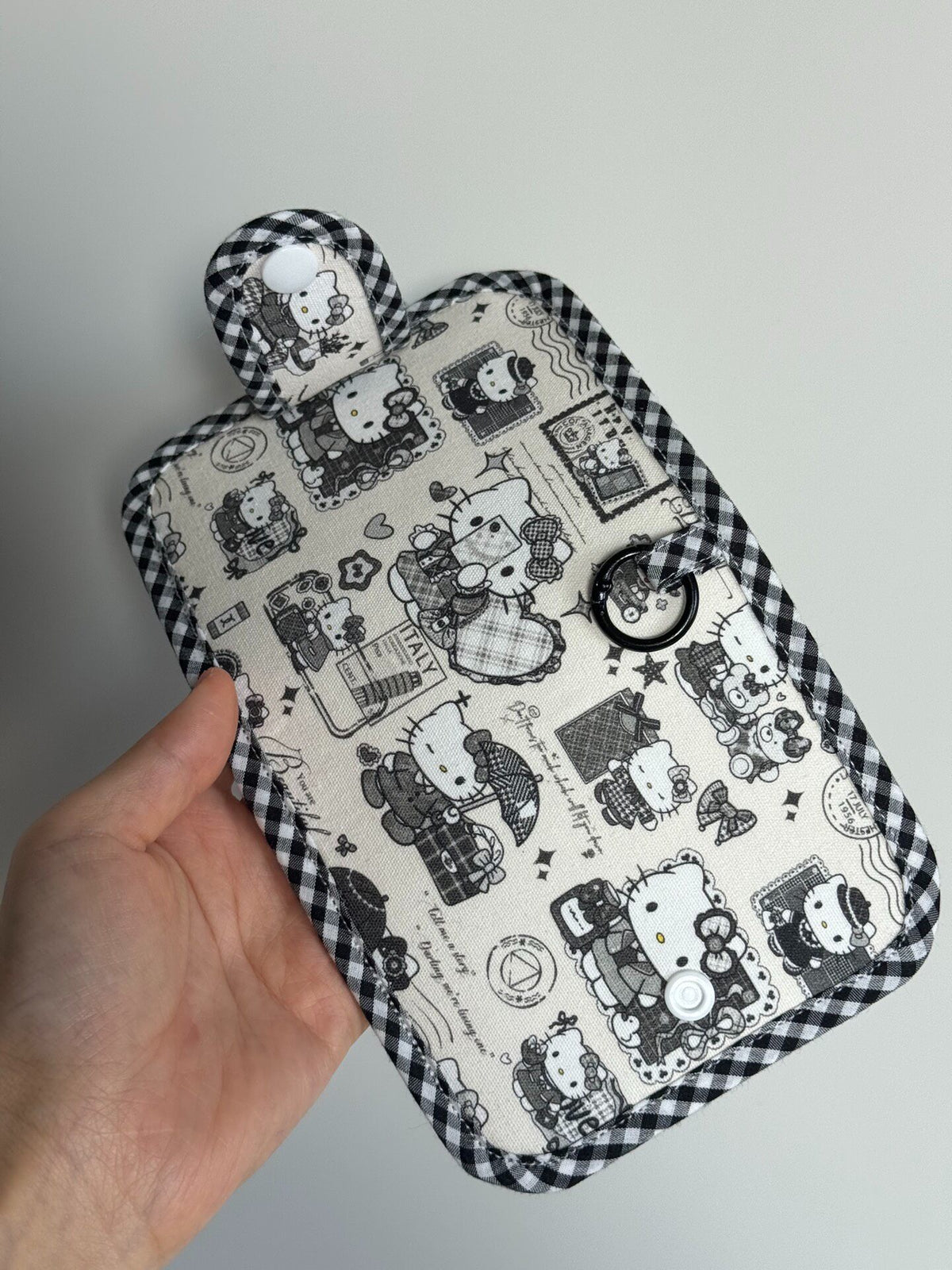 Handgemaakte Hello Kitty Canvas Bifold Portemonnee