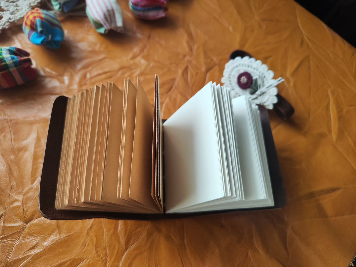 Handmade Leather Journal with Kraft Paper Pages