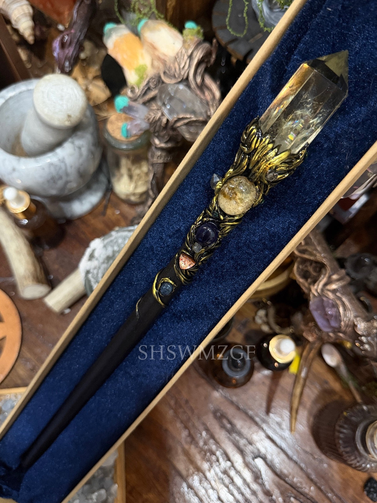 Citrine Quartz Fantasy Wand 35cm