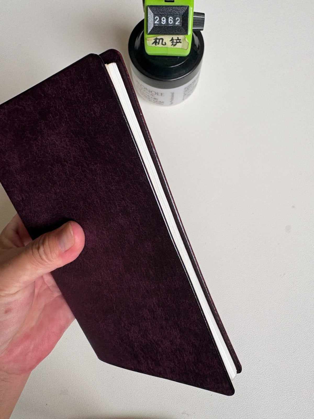A6 Pueblo Leather Purple 6-Ring Binder