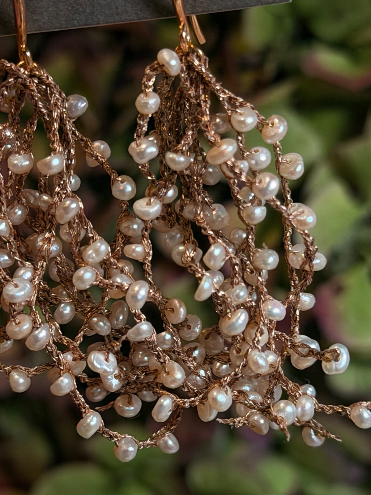 Pendientes Largos de Perlas de Agua Dulce
