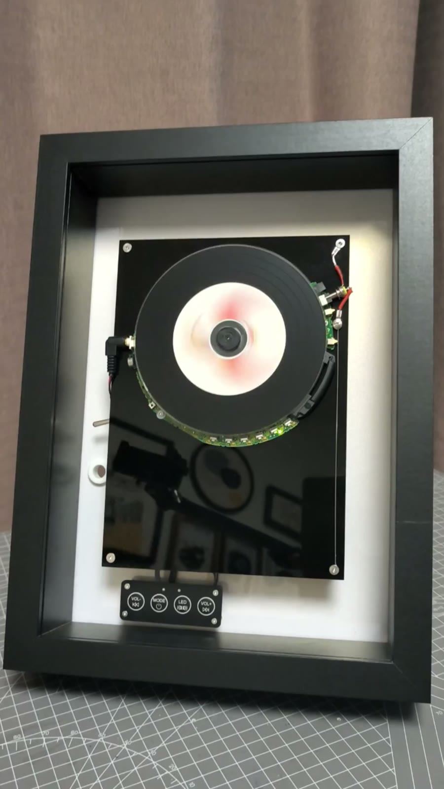 Wall Mounted CD Player Shadow Box Decor