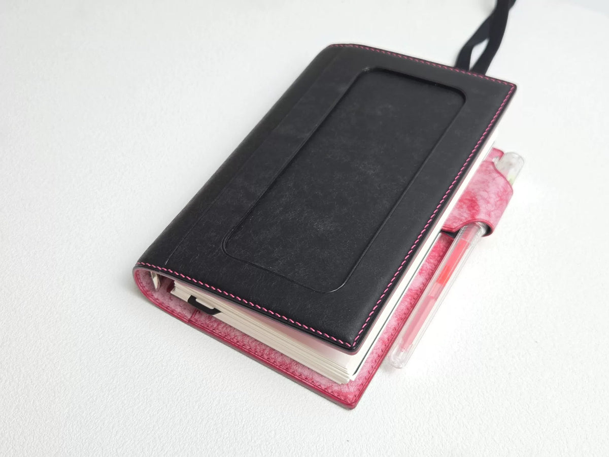 Leren Traveler's Notebook Map in Black Rose Leer