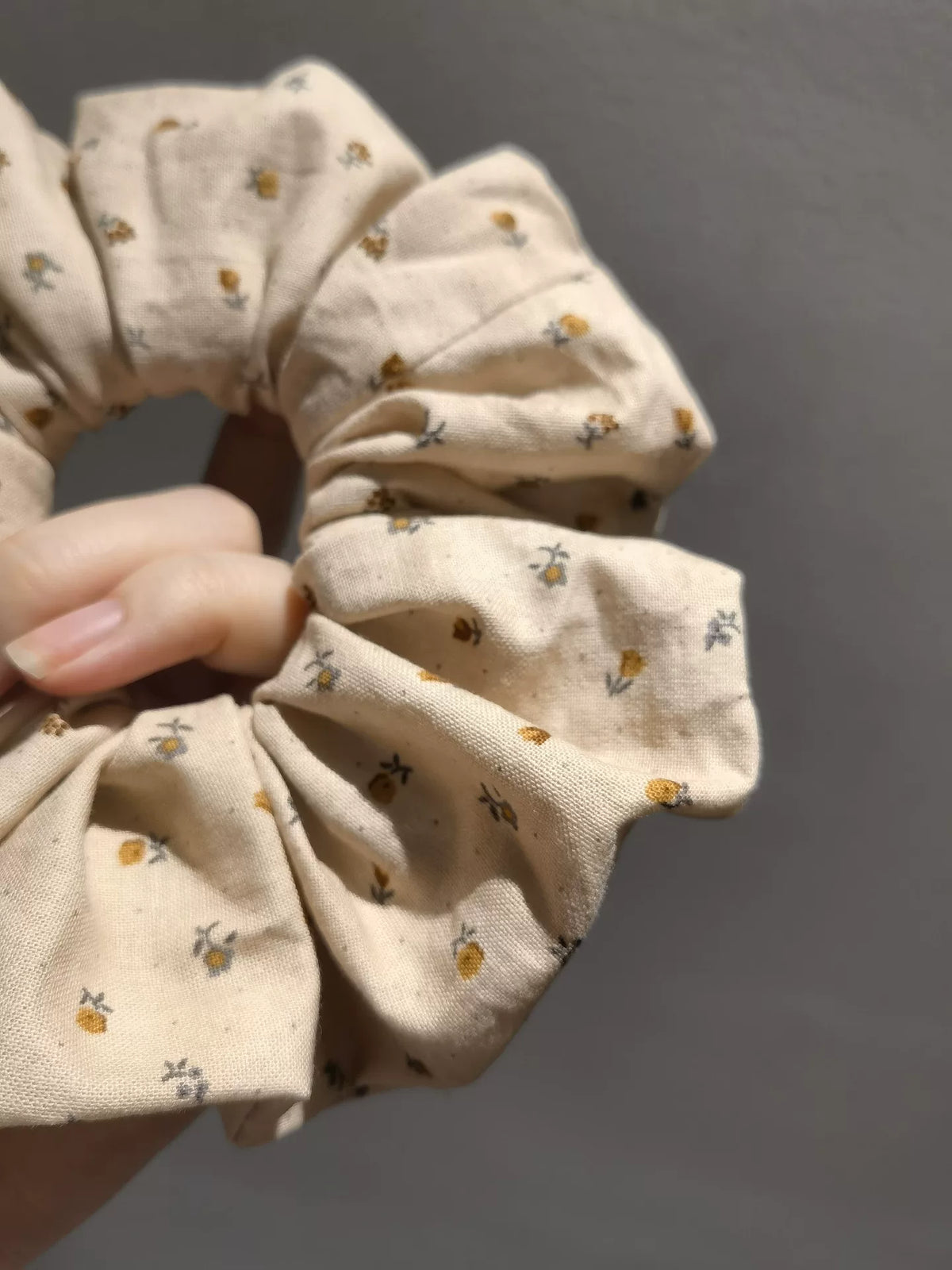 Elastico per capelli fatto a mano cotone coreano fiori albicocca
