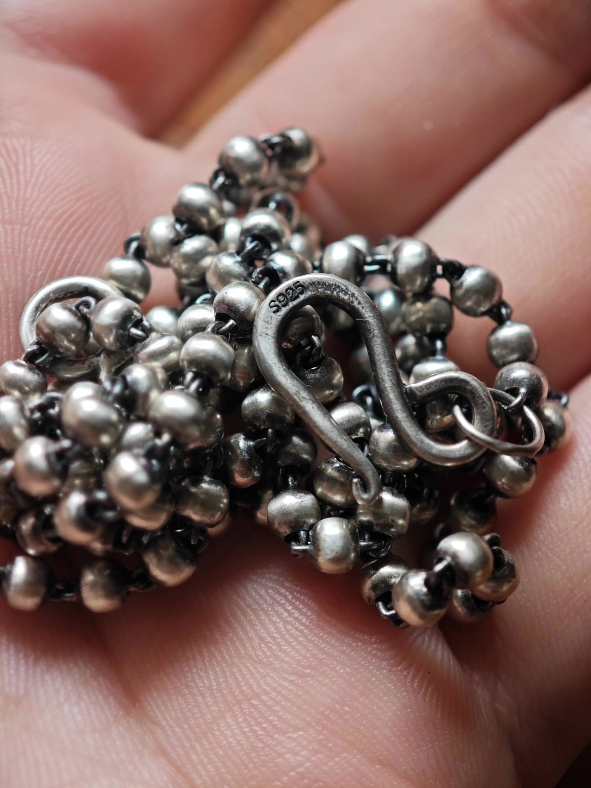 925 Sterling Silver 3.5mm Bead Chain Necklace