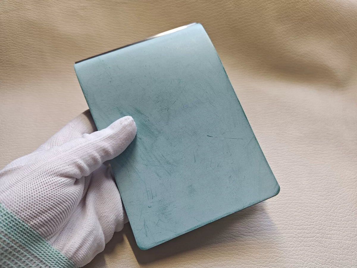 Green Leather A7 Loose Leaf Planner Cover