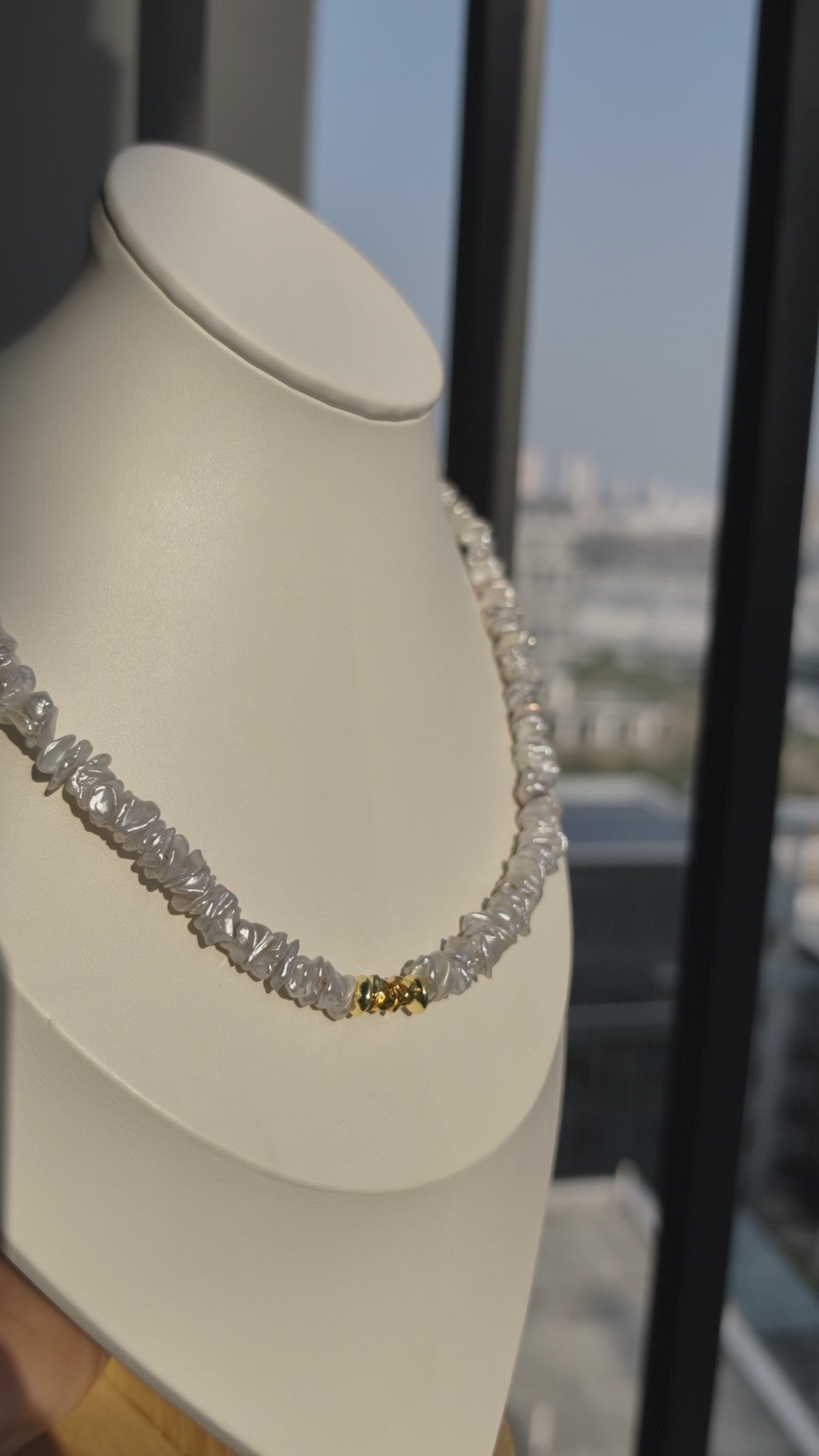 バロックパールネックレス 925シルバー留め具付き