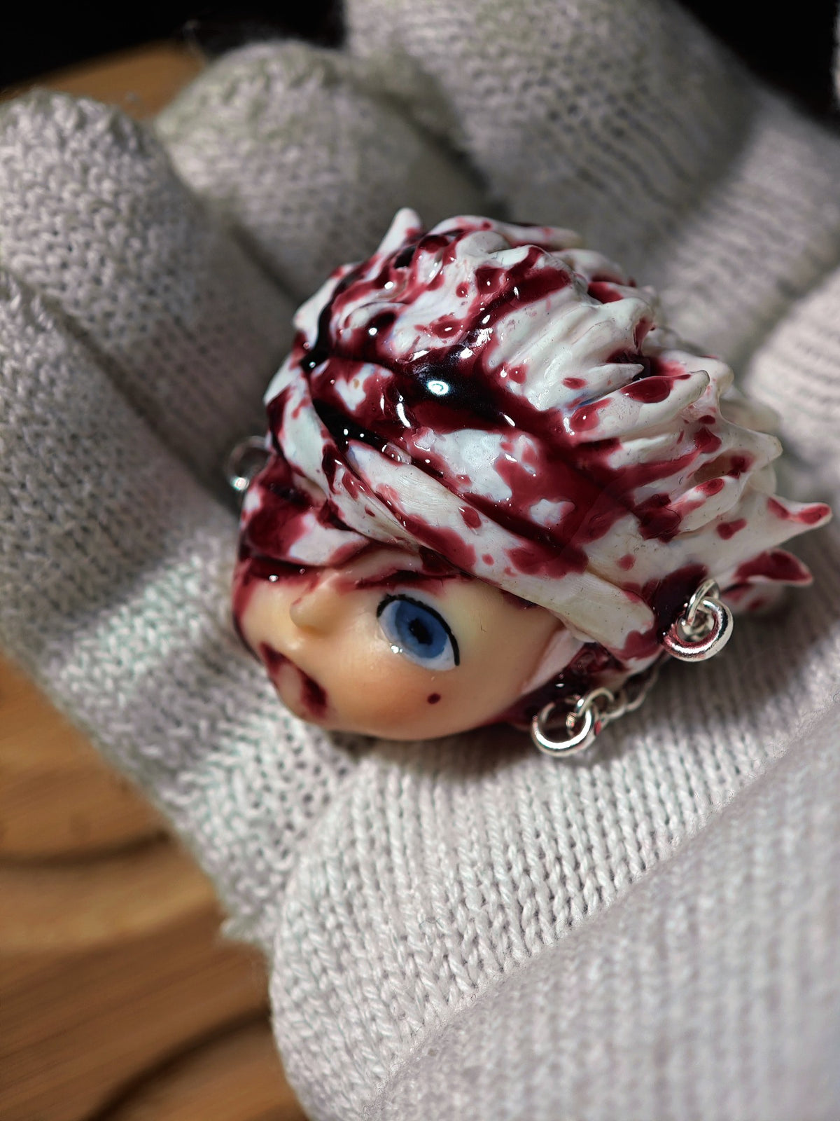 Jujutsu Kaisen Gojo Chibi Blood Pendant Keychain