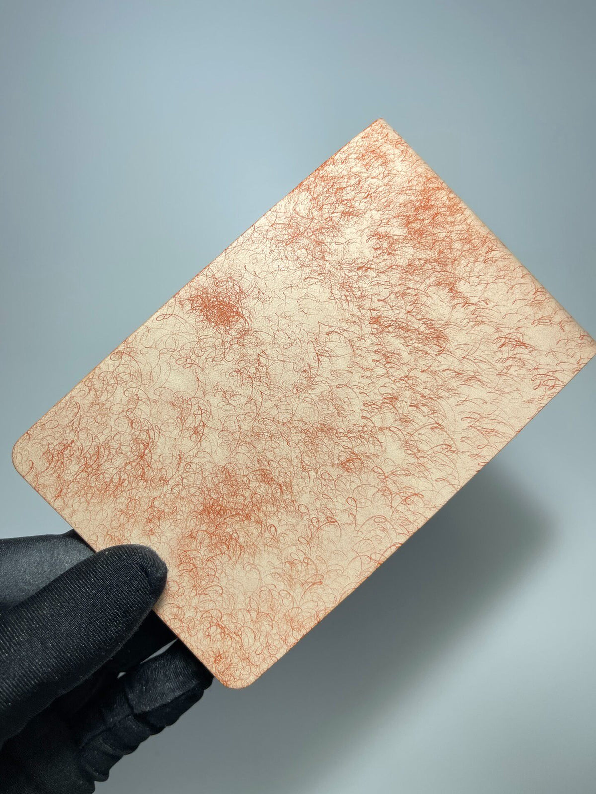 Handmade Leather Planner Cover Orange Fog Wax