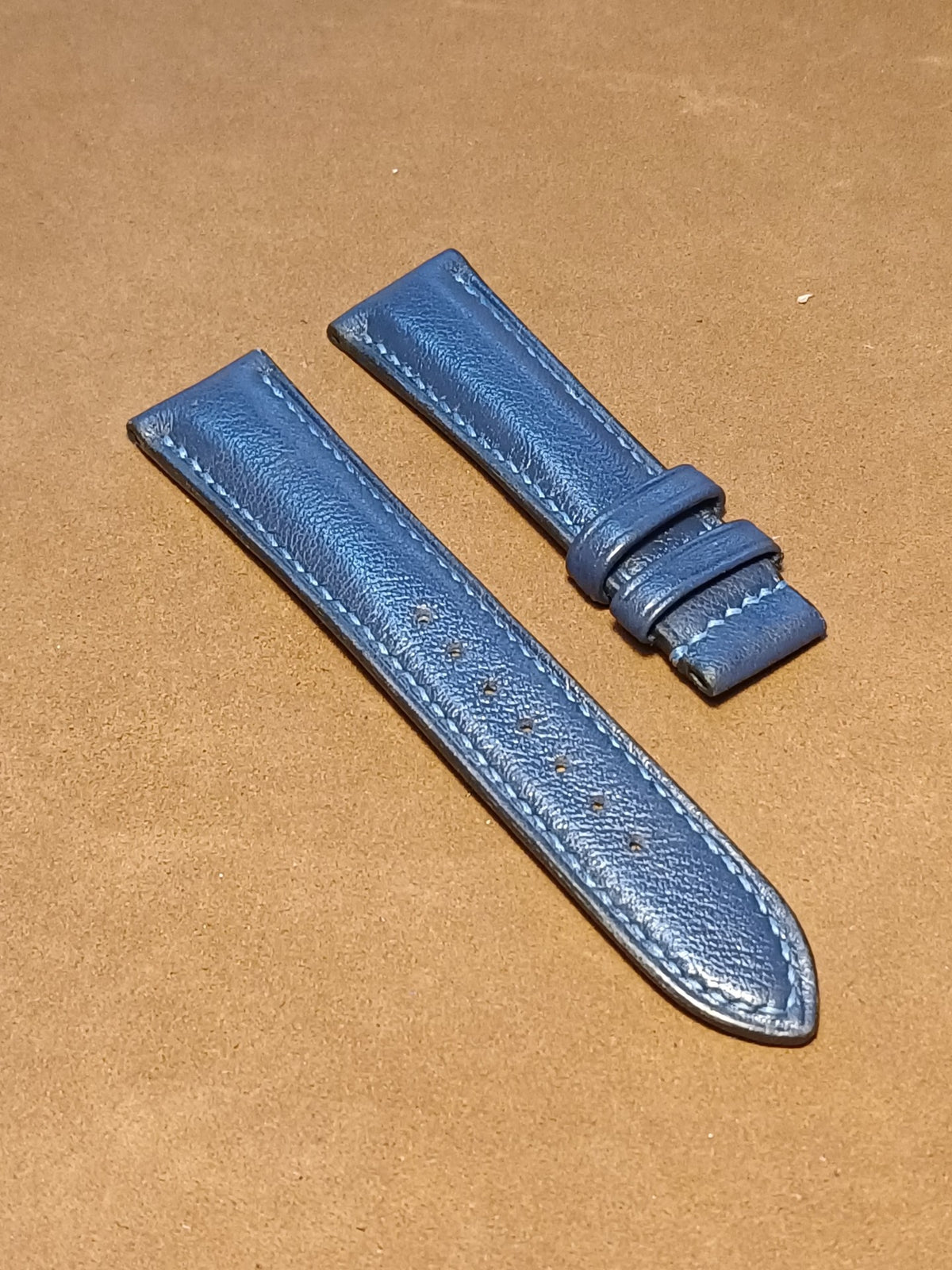 Napa Leather Watch Strap Powder Blue 20mm