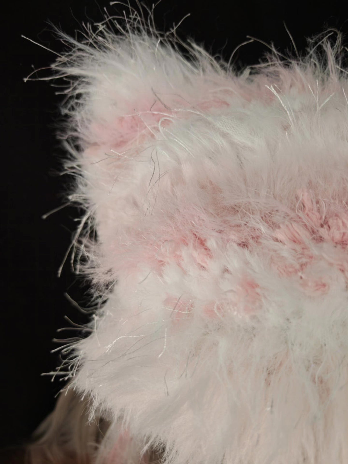 Plush Cat Ear Hat with Pom Pom Tassels