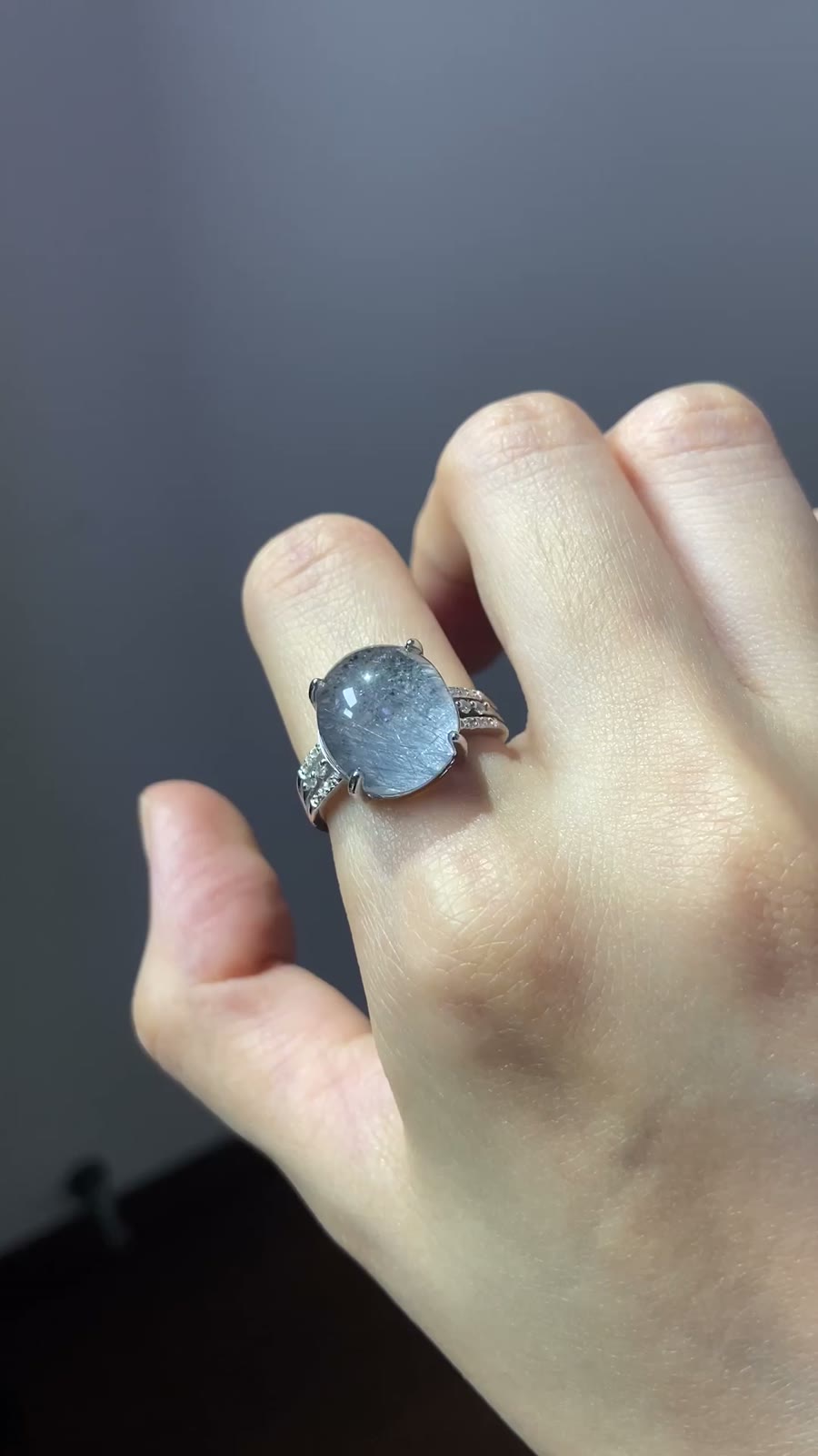 ブルーファントムクォーツ スターリングシルバー リング