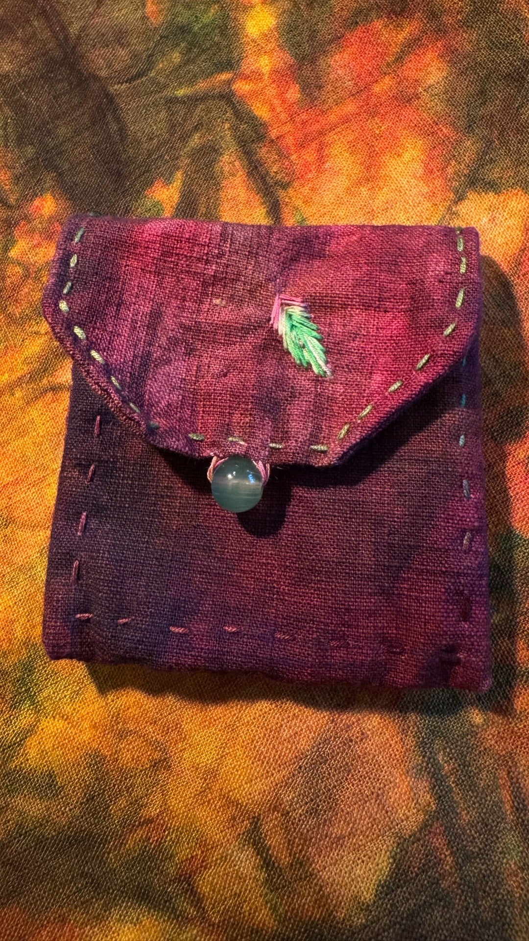Handwoven Plant-Dyed Fabric Pouch