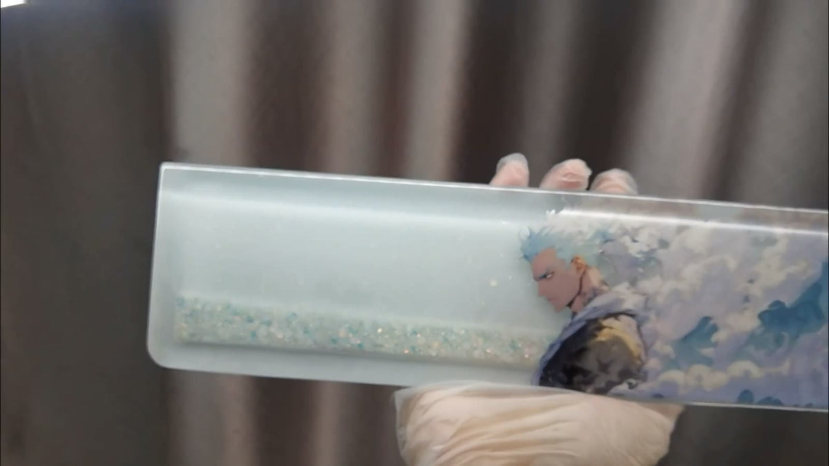 One Piece Zoro Resin Glitter Keyboard Wrist Rest