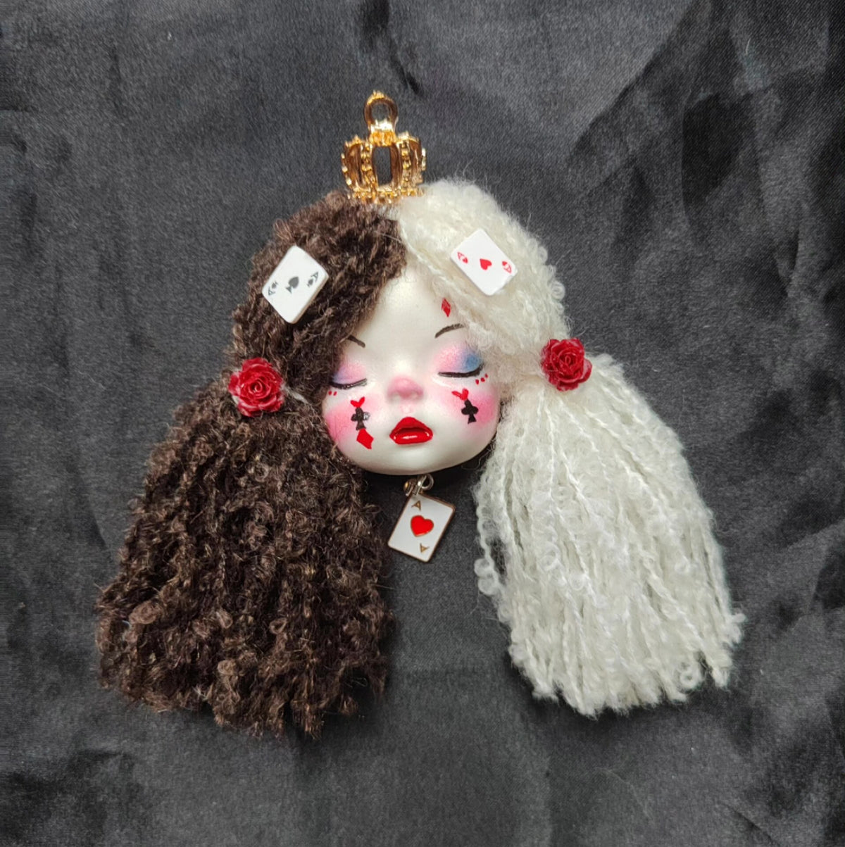 Clown Doll Head Brooch Lolita Bag Charm
