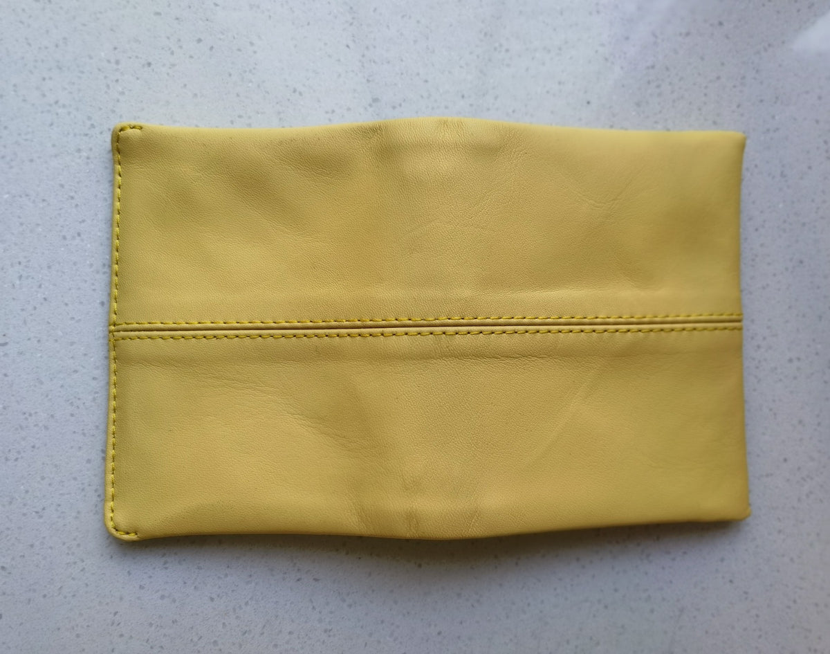 M5 Sheepskin Leather Ring Binder Notebook Cover Yellow
