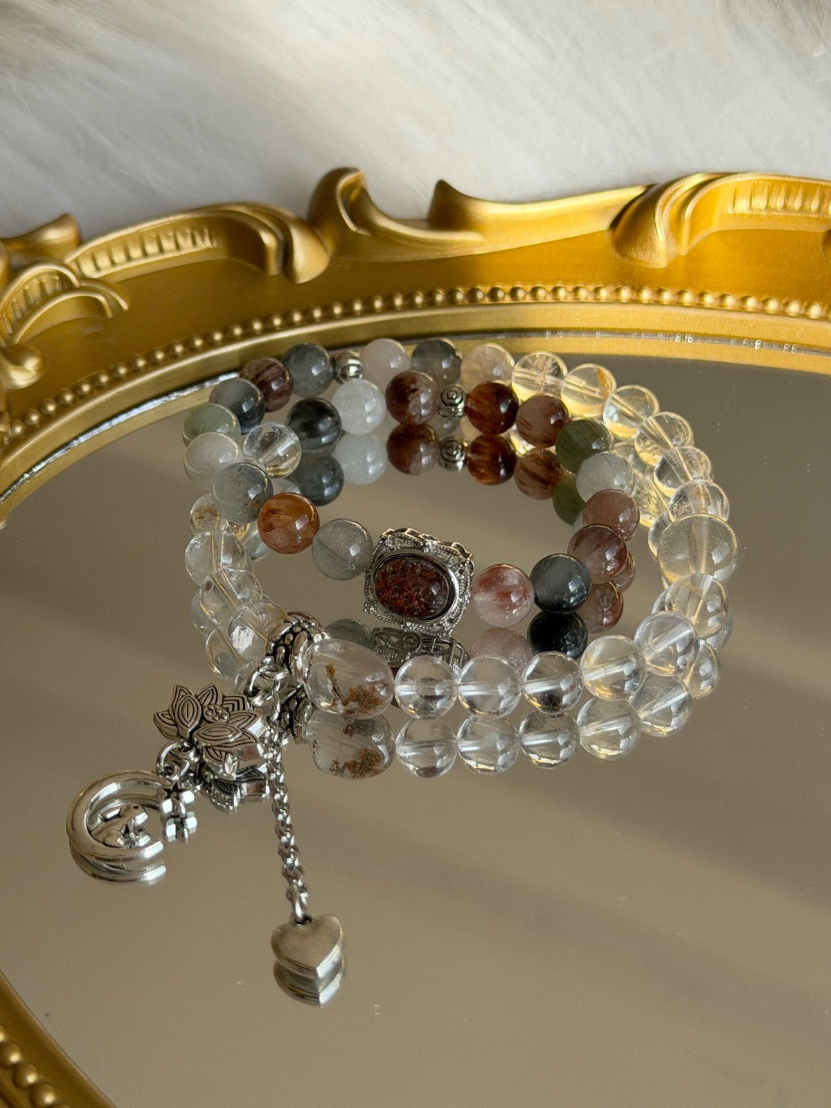 Armband med naturlig rutil-kvarts