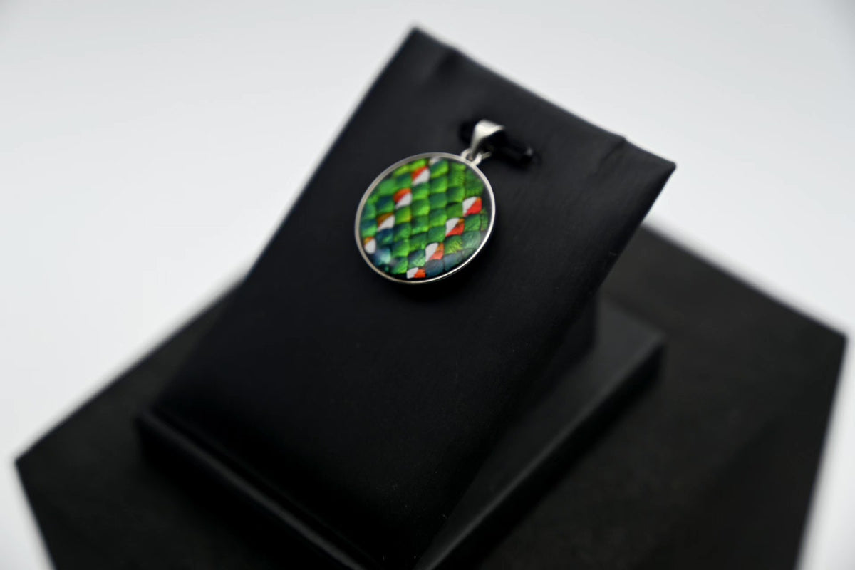 Double Sided Snake Scale Pendant Necklace
