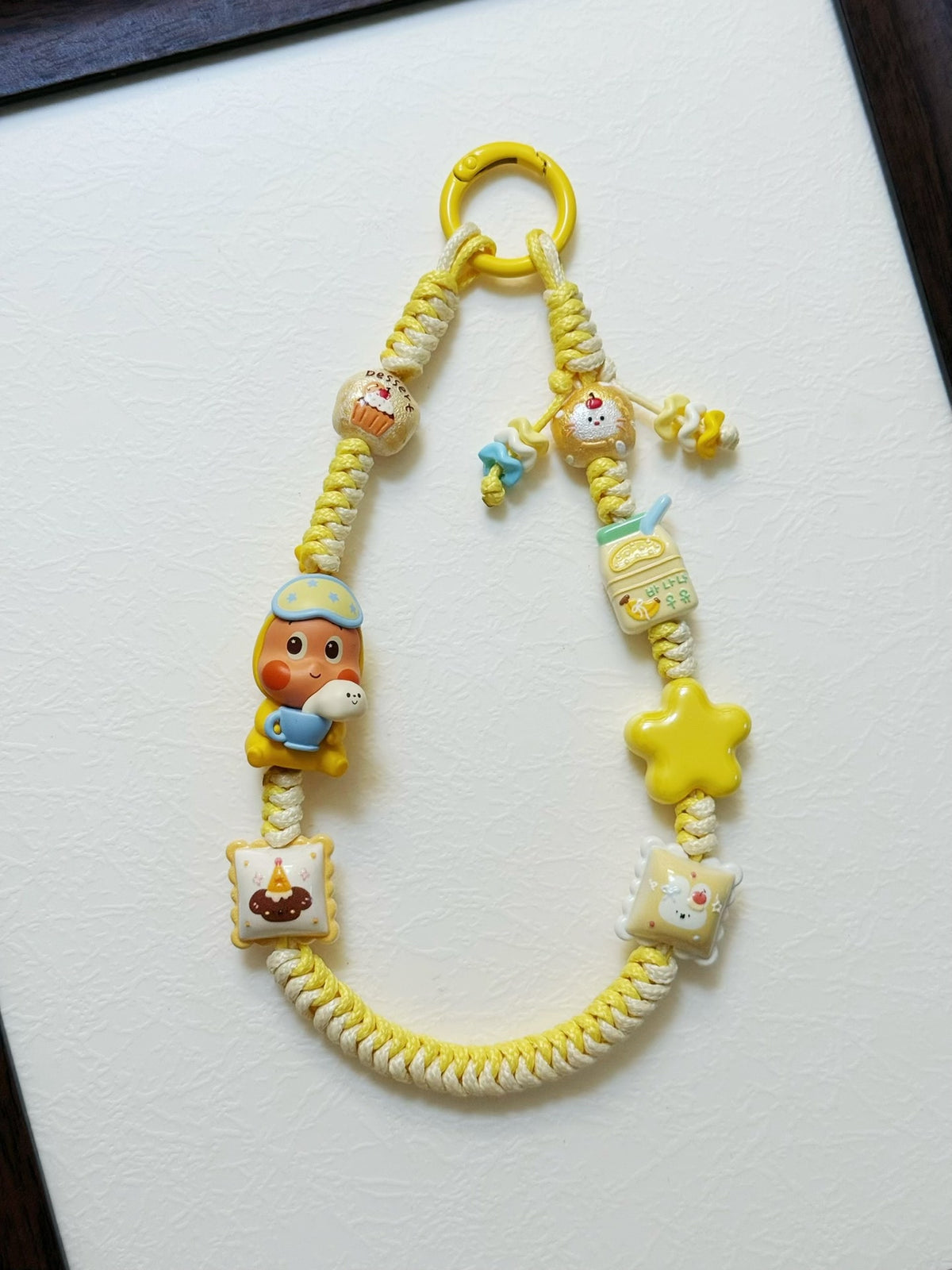 Braided Cartoon Character Phone Strap Charm