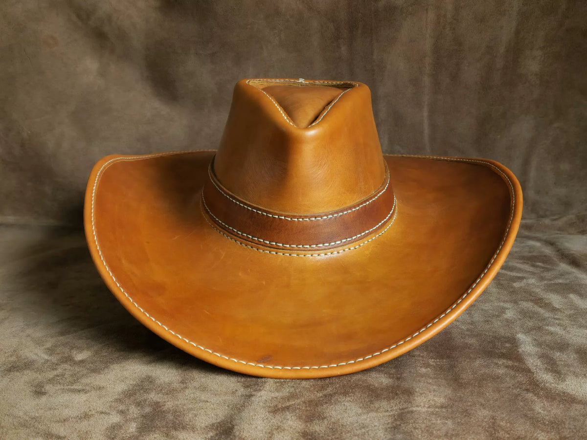 Handgefertigter Western Cowboyhut italienisches Leder