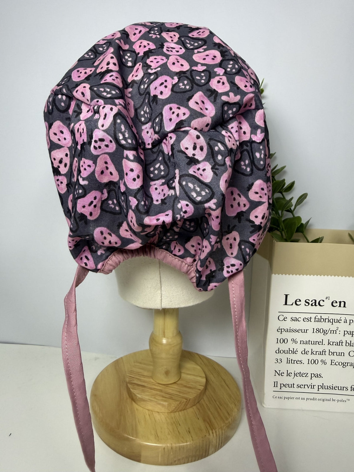 Cotton Surgical Cap Strawberry Print
